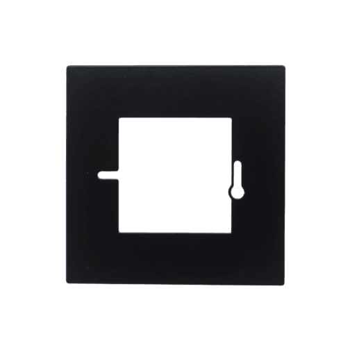 Unterputzdose Abdeckplatte Schwarz 1-fach mit 1 cm Abdeckung – RAL 9005 matt