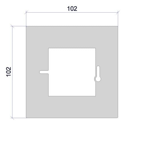 Unterputzdose Abdeckplatte Schwarz 1-fach mit 1 cm Abdeckung – RAL 9005 matt – Bild 2