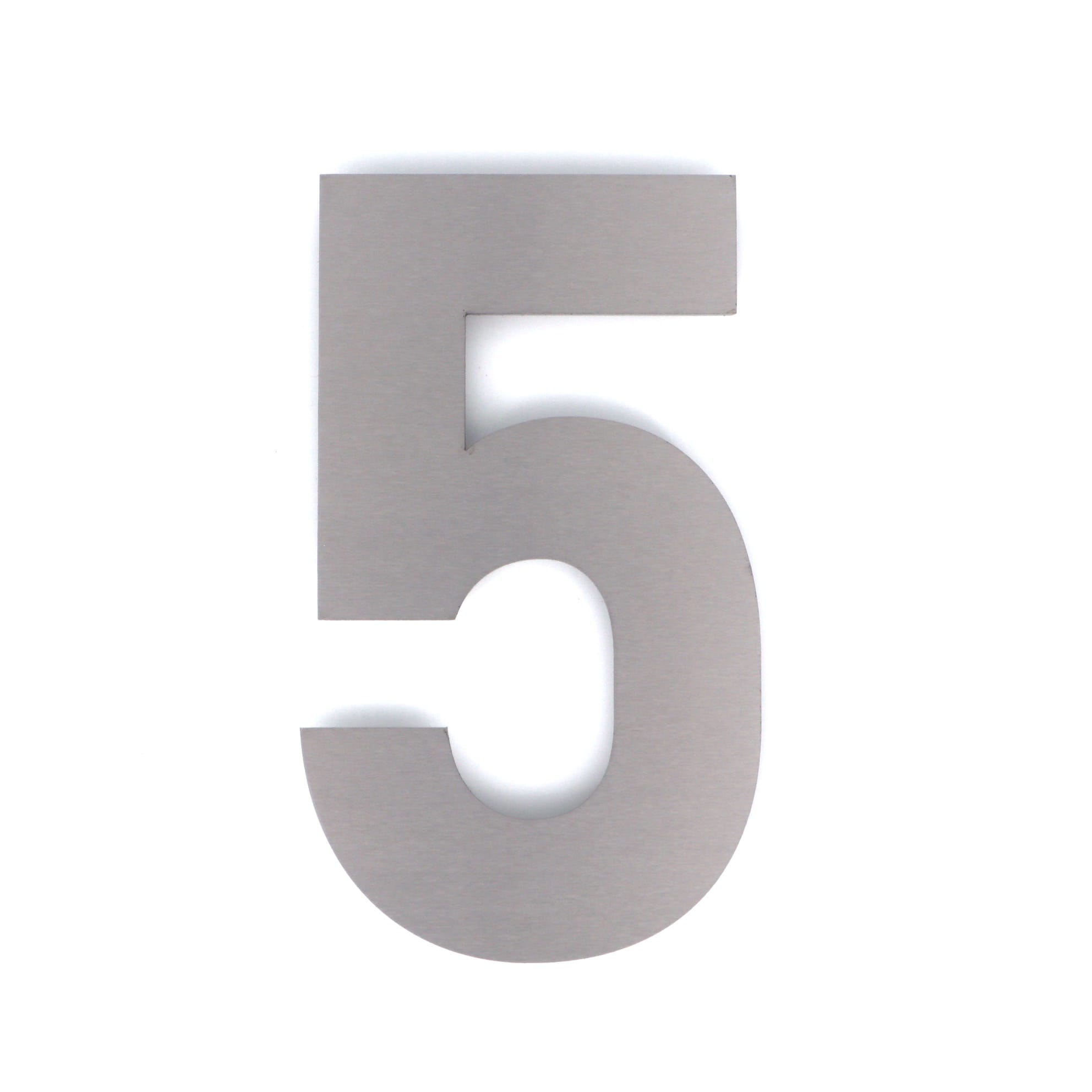 RVS huisnummer 5 - Lettertype Bahnschrift