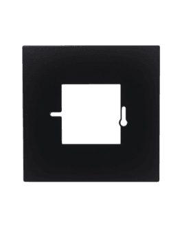 Unterputzdose Abdeckplatte Schwarz 1-fach 2 cm Überstand – RAL 9005 matt