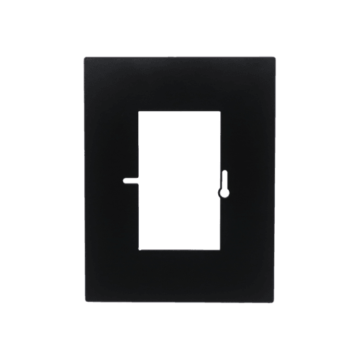 Unterputzdose Abdeckplatte Schwarz 2-fach auf 1 Steckdose mit 2 cm Abdeckung – RAL 9005 matt