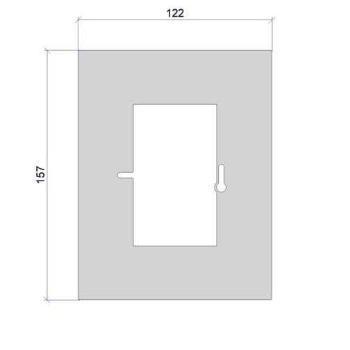 Unterputzdose Abdeckplatte Schwarz 2-fach auf 1 Steckdose mit 2 cm Abdeckung – RAL 9005 matt – Bild 2