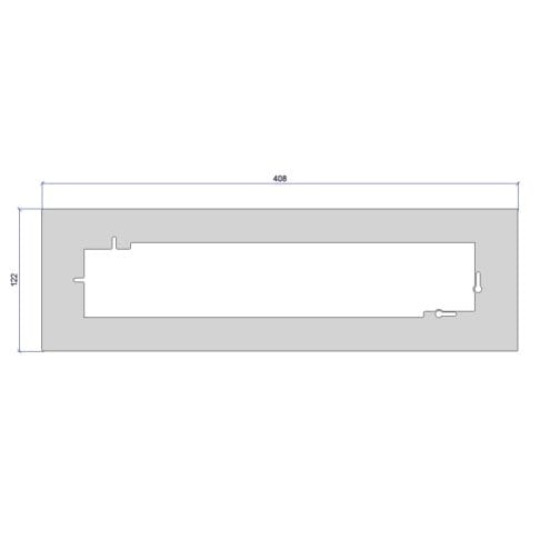 Unterputzdose Abdeckplatte Weiß 5-fach mit 2 cm Abdeckung – RAL 9010 matt – Bild 2
