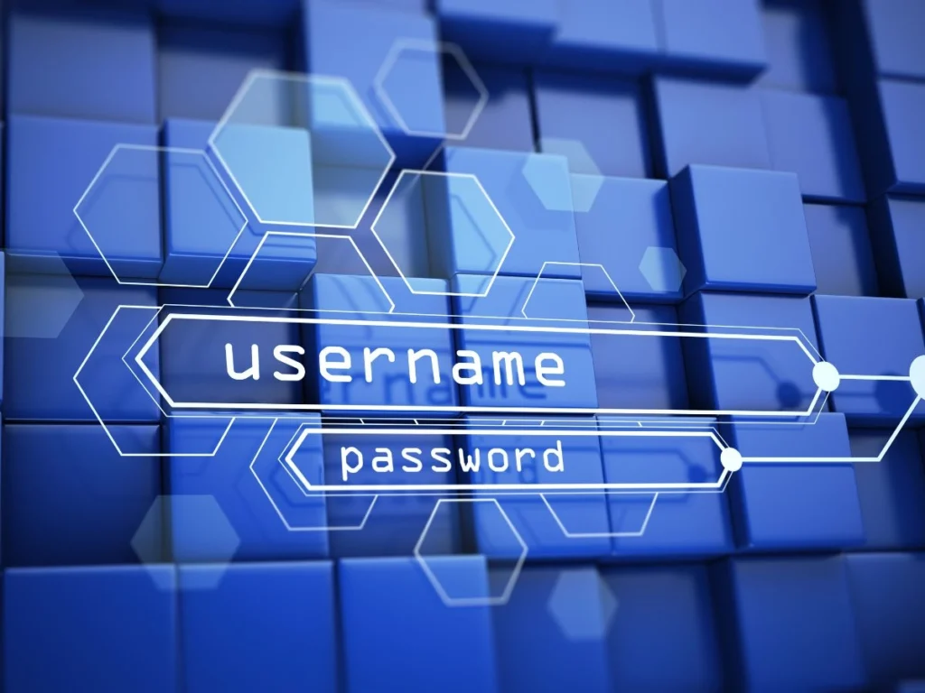 Digitale Login-Oberfläche mit Eingabefeldern für Benutzername und Passwort im Kundenbereich von Custom RVS